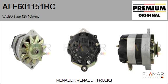 FLAMAR ALF601151RC - Alternateur droxauto.com