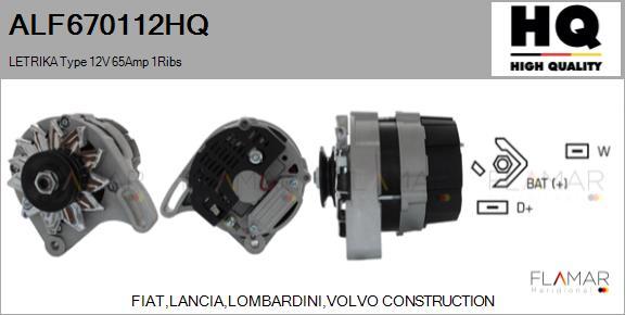 FLAMAR ALF670112HQ - Alternateur droxauto.com