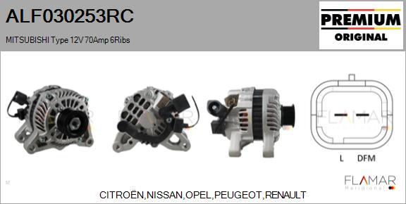 FLAMAR ALF030253RC - Alternateur droxauto.com