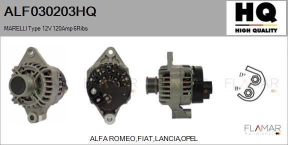 FLAMAR ALF030203HQ - Alternateur droxauto.com