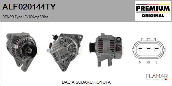 FLAMAR ALF020144TY - Alternateur droxauto.com