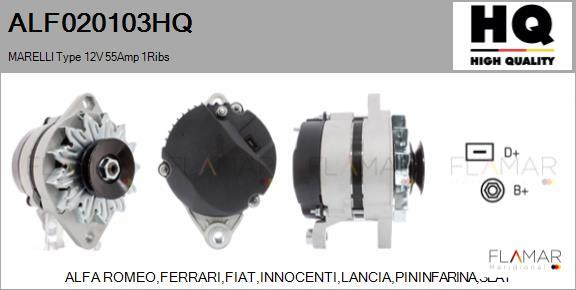 FLAMAR ALF020103HQ - Alternateur droxauto.com