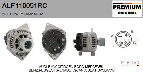 FLAMAR ALF110051RC - Alternateur droxauto.com