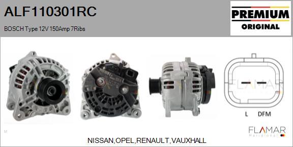 FLAMAR ALF110301RC - Alternateur droxauto.com