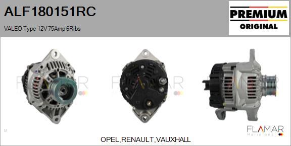 FLAMAR ALF180151RC - Alternateur droxauto.com