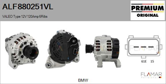 FLAMAR ALF880251VL - Alternateur droxauto.com
