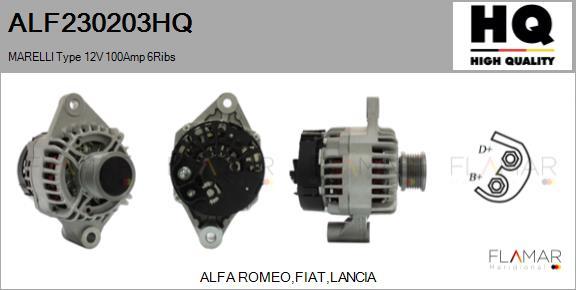 FLAMAR ALF230203HQ - Alternateur droxauto.com