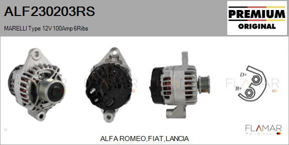 FLAMAR ALF230203RS - Alternateur droxauto.com