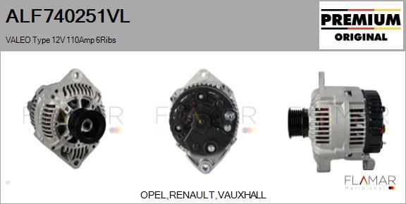 FLAMAR ALF740251VL - Alternateur droxauto.com