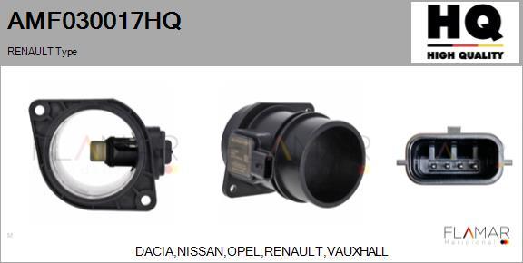 FLAMAR AMF030017HQ - Débitmètre de masse d'air droxauto.com