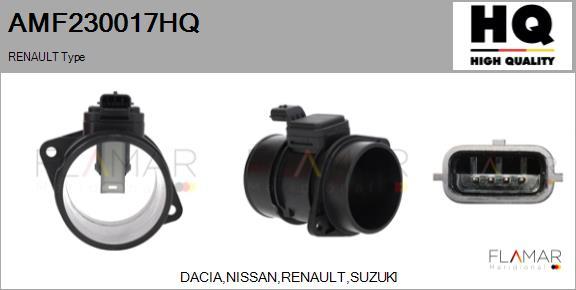 FLAMAR AMF230017HQ - Débitmètre de masse d'air droxauto.com