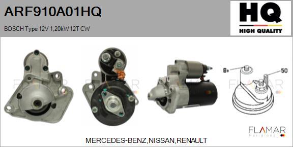 FLAMAR ARF910A01HQ - Démarreur droxauto.com