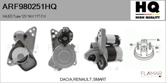 FLAMAR ARF980251HQ - Démarreur droxauto.com