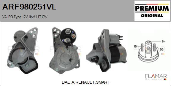 FLAMAR ARF980251VL - Démarreur droxauto.com