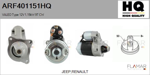 FLAMAR ARF401151HQ - Démarreur droxauto.com