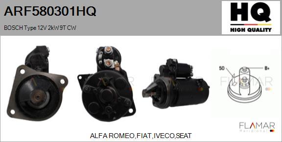 FLAMAR ARF580301HQ - Démarreur droxauto.com