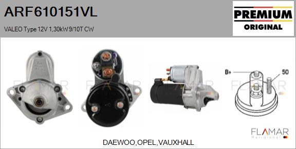 FLAMAR ARF610151VL - Démarreur droxauto.com