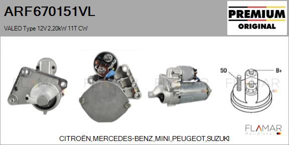FLAMAR ARF670151VL - Démarreur droxauto.com