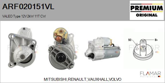 FLAMAR ARF020151VL - Démarreur droxauto.com