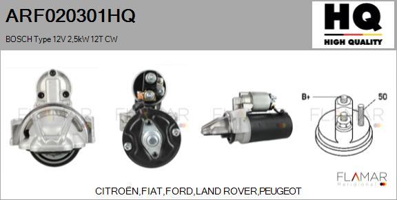 FLAMAR ARF020301HQ - Démarreur droxauto.com