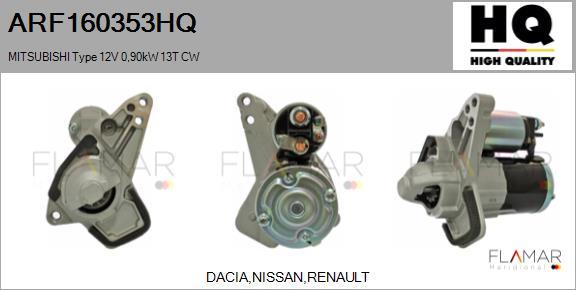 FLAMAR ARF160353HQ - Démarreur droxauto.com