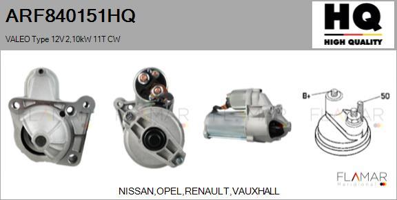 FLAMAR ARF840151HQ - Démarreur droxauto.com