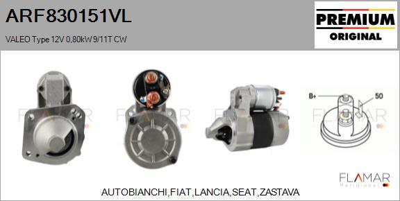 FLAMAR ARF830151VL - Démarreur droxauto.com