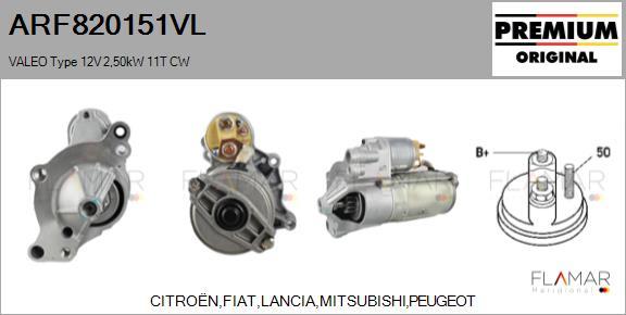 FLAMAR ARF820151VL - Démarreur droxauto.com