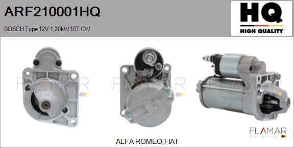 FLAMAR ARF210001HQ - Démarreur droxauto.com