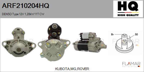 FLAMAR ARF210204HQ - Démarreur droxauto.com