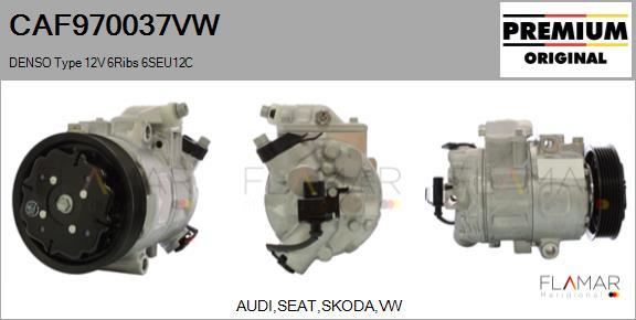 FLAMAR CAF970037VW - Compresseur, climatisation droxauto.com