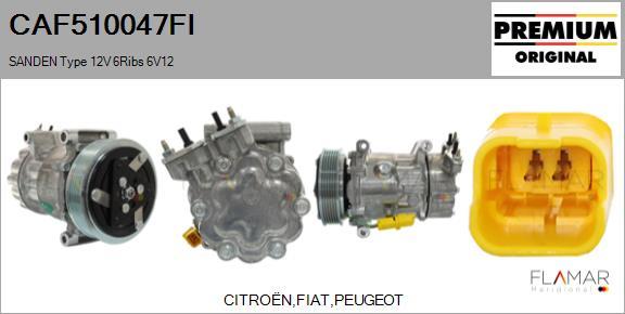 FLAMAR CAF510047FI - Compresseur, climatisation droxauto.com