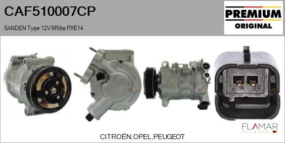 FLAMAR CAF510007CP - Compresseur, climatisation droxauto.com