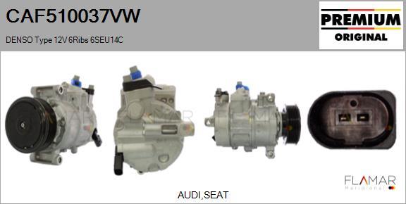 FLAMAR CAF510037VW - Compresseur, climatisation droxauto.com