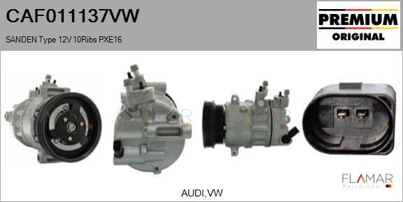 FLAMAR CAF011137VW - Compresseur, climatisation droxauto.com