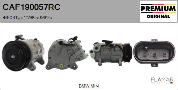FLAMAR CAF190057RC - Compresseur, climatisation droxauto.com