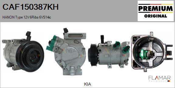 FLAMAR CAF150387KH - Compresseur, climatisation droxauto.com