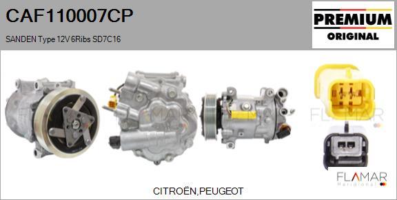 FLAMAR CAF110007CP - Compresseur, climatisation droxauto.com