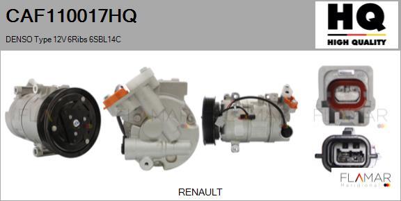 FLAMAR CAF110017HQ - Compresseur, climatisation droxauto.com