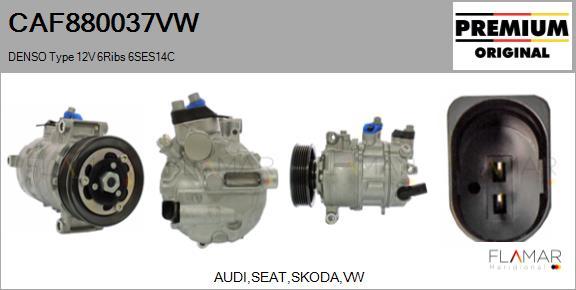 FLAMAR CAF880037VW - Compresseur, climatisation droxauto.com