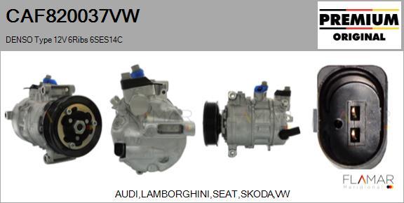 FLAMAR CAF820037VW - Compresseur, climatisation droxauto.com