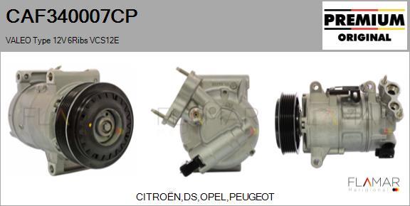 FLAMAR CAF340007CP - Compresseur, climatisation droxauto.com
