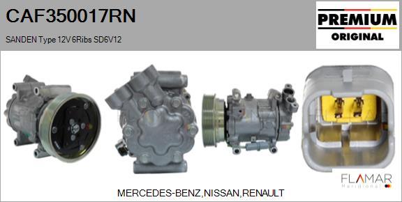 FLAMAR CAF350017RN - Compresseur, climatisation droxauto.com