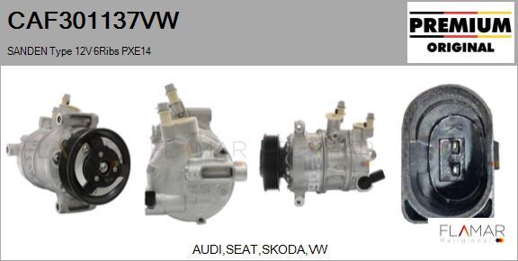 FLAMAR CAF301137VW - Compresseur, climatisation droxauto.com