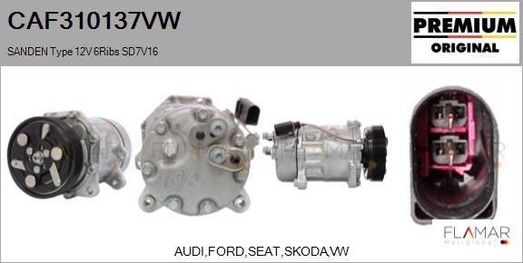 FLAMAR CAF310137VW - Compresseur, climatisation droxauto.com