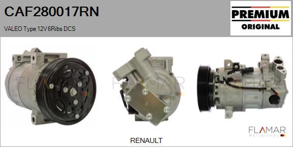FLAMAR CAF280017RN - Compresseur, climatisation droxauto.com