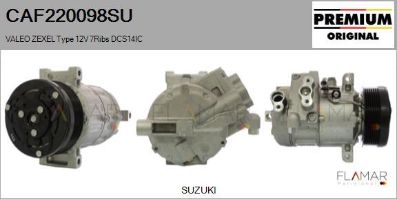 FLAMAR CAF220098SU - Compresseur, climatisation droxauto.com
