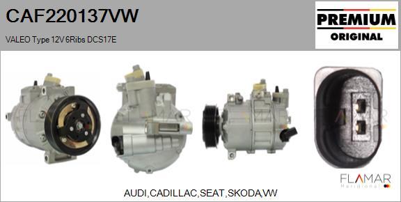 FLAMAR CAF220137VW - Compresseur, climatisation droxauto.com