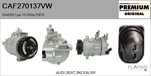 FLAMAR CAF270137VW - Compresseur, climatisation droxauto.com