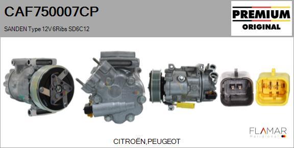 FLAMAR CAF750007CP - Compresseur, climatisation droxauto.com